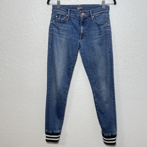 MOTHER Denim The Trainer Slim Ribbed Knit Jogger in Heroine Jeans Size 26 - Picture 1 of 11